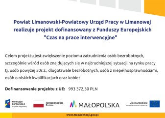 Zdjęcie artykułu Rekrutacja do projektu: „ Czas na prace interwencyjne”